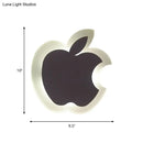DecorBites™ Kids' Cartoon Apple/Leaf/Cat LED Flush Mount Wall Sconce - Small Acrylic Wall Light for Children's Bedroom in White