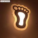 DecorBites™ Kids' Cartoon Apple/Leaf/Cat LED Flush Mount Wall Sconce - Small Acrylic Wall Light for Children's Bedroom in White