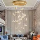 Gold butterfly chandelier living room pendant light