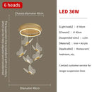 Gold butterfly chandelier living room pendant light