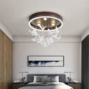 Gold butterfly crystal led ceiling chandelier for kids bedroom
