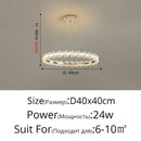 Gold butterfly crystal led chandelier living room pendant light