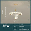 Gold butterfly crystal led chandelier living room pendant light
