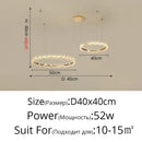 Gold butterfly crystal led chandelier living room pendant light