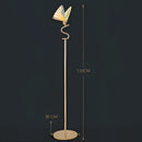 Gold butterfly led floor lamp living room iridescent art light