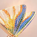 Gold butterfly led floor lamp living room iridescent art light