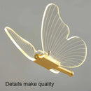 Gold butterfly led table lamp bedroom accent light
