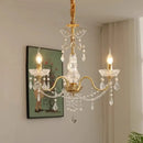 Gold candle style crystal chandeliers light for dining room