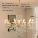 Gold candle style crystal chandeliers light for dining room