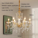 Gold candle style crystal chandeliers light for dining room