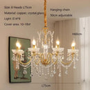 Gold candle style crystal chandeliers light for dining room
