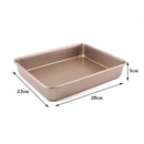 Gold carbon steel cake baking tray set kitchen non stick pan