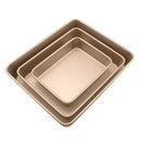 Gold carbon steel cake baking tray set kitchen non stick pan