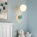 Gold cartoon bear balloon wall lamp for children's bedroom