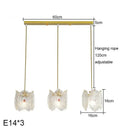 DecorBites™ Carved Glass Pearl Chandelier for Dining Room, Living Bedroom, Study, Balcony - LED Pendant Lighting