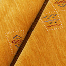 Gold Center Pattern Hand Loomed Wool Area Rug
