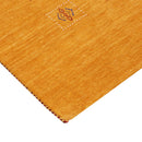Gold Center Pattern Hand Loomed Wool Area Rug