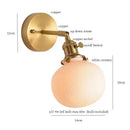 Gold ceramic led wall sconce with ribbed shade for bedroom