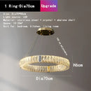 Gold circular decorbites crystal led chandelier dining room light