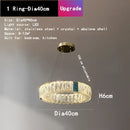 Gold circular decorbites crystal led chandelier dining room light