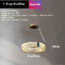 Gold circular decorbites crystal led chandelier dining room light