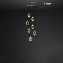 Gold circular diamond crystal stone lustre chandelier dining room