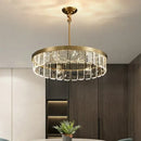 Gold cloud mist crystal chandelier dining room pendant light
