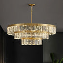 Gold cloud mist crystal chandelier dining room pendant light