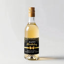 Gold Confetti Bow Mini Wine Label