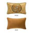 Gold crane birds branches lumbar pillow case living room cushion