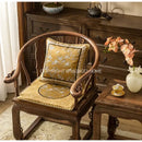 Gold crane birds branches lumbar pillow case living room cushion