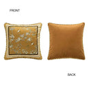 Gold crane birds branches lumbar pillow case living room cushion