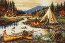 Gold Creek Counted Cross-Stitch Kit by Luca-S BU5021L