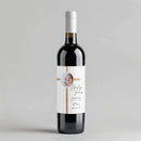 Gold Cross Baptism Wine Label