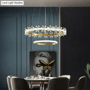 Gold Crystal Flower Nordic Pendant Light