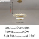 Gold Crystal Flower Nordic Pendant Light
