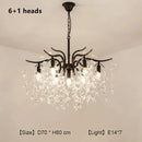 Gold crystal branch chandelier living room luxury lighting