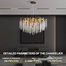 Gold crystal ceiling chandelier for living room