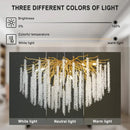 Gold crystal ceiling chandelier for living room