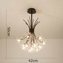 Gold crystal flower pendant chandelier dining room light