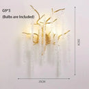Gold crystal led chandeliers dining room pendant light