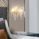 Gold crystal led chandeliers dining room pendant light