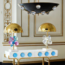 Gold crystal marble bubble table lamp bedroom decor