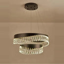 Gold crystal stainless steel chandelier foyer teardrop light