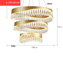 Gold crystal stainless steel chandelier foyer teardrop light