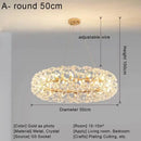 Gold dandelion crystal led pendant chandelier for living room
