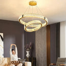 Gold decorbites crystal round ceiling chandelier for dining room