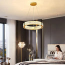 Gold decorbites crystal round ceiling chandelier for dining room