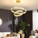 Gold decorbites crystal round ceiling chandelier for dining room