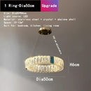 Gold decorbites crystal round ceiling chandelier for dining room